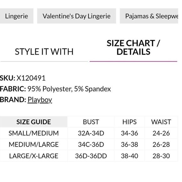 Playboy Pink White Bandeau Pajama Short Set -E - Picture 6 of 6